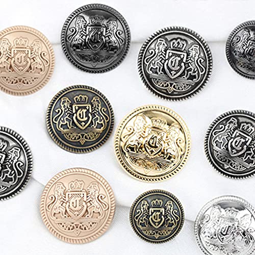 VICASKY 30Pcs Botões Do Casaco de Metal Antigo Roupas Blazer Botões Decorativos Botões de Estilo Bri