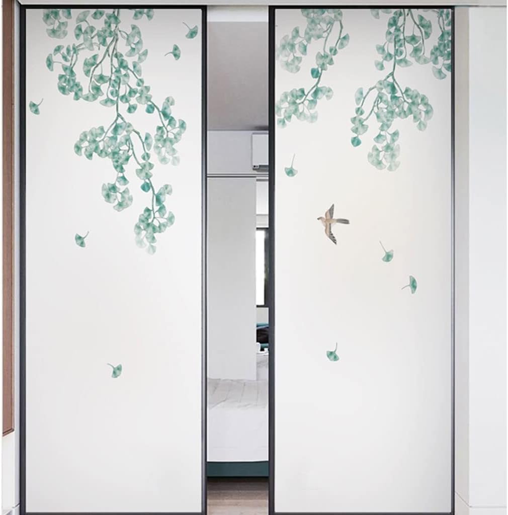Window Clings Window Privacy Film Plant Decorative Window Film Window Stickers Privacy Glass Film Glass Anti-Ultraviolet Window Stickers Privacy Window Film(B,60 * 100 cm)