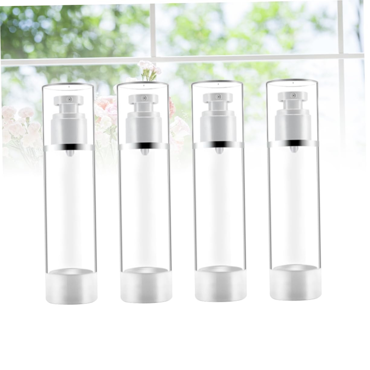 POPETPOP 10 Juegos De Botellas De Viaje De 30 Ml Con Sin Aire A Prueba De Fugas Con De Vacío Dispensadores De Cosméticos 4 Unidades X 10
