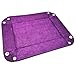 Haxtec Folding Portable Dice Tray, Black Purple, Polyurethane, Rectangular, Modern, Solid, Dice Tray for RPG Games like Dungeons and Dragons