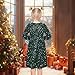 Sunny Fashion Girls Dress Emerald Sparkle Sequin Long Sleeve Christmas Holiday New Year Celebration Size 6
