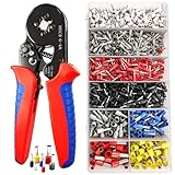 ZZXLOPEZ Set di Puntalini, Pinza Crimpatrice con 1800 Puntalini Elettrici 0,25-10mm², Pinza Crimpatrice Capicorda, Attrezzi Elettricista, Set di Capicorda Elettrici, Strumento Crimpatura Capicorda