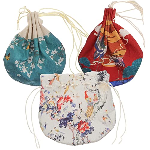 Holibanna ラベンダーサシェバッグ 空の香りポーチ 車用芳香剤 小物収納バッグ 漢服装飾用ポータブルデザイン 3個入り