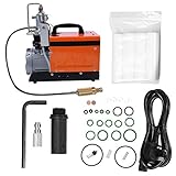 mini compresor pompa electrica 220v/12v El tanque de almacenamiento de aire de baja presión y los cartuchos de filtro pueden filtrar aceite y agua.