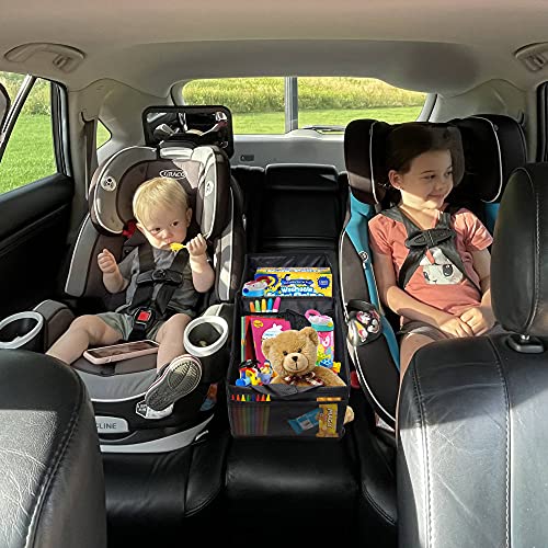 Econour Car Seat Organizer Collapsible Car Seat Storage Organizer For Console Front And Back Travel Passenger Seat Console Organizer With 8 Compartments Car Seat Kids Accessories #TOP3