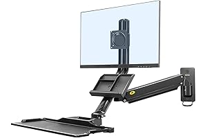 Ergonomic Monitor and Keyboard Mount for Flexible Workspace