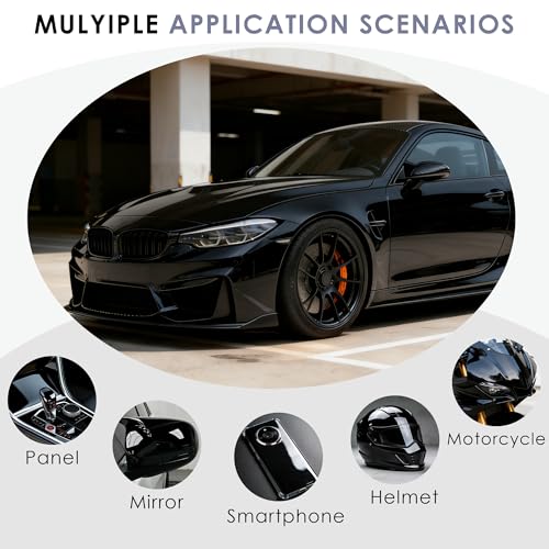 Image of Car Wrap Vinyl, 5ft x 4.9ft Gloss Black Vinyl Wrap for Cars Body Protection, Scratch Resistance with Air Release Technology (Gloss Black)