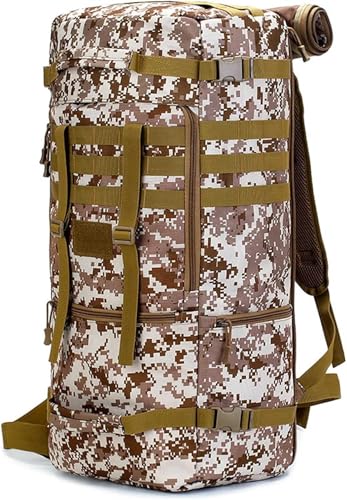 GOOPEEG Mochila de Marcha Camping Mochila Grande Impermeable Resistente Al Agua De 65L, Mochila De Viaje, Mochila Para Acampar Y Escalar Excursionismo(E)