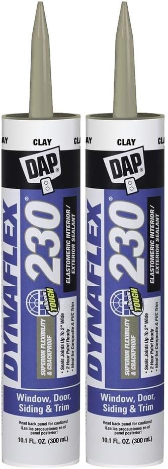 18416 Dynaflex 230 Premium Elastomeric Sealant, 10.1-Ounce, Clay, 10 Ounce- Pack of 2