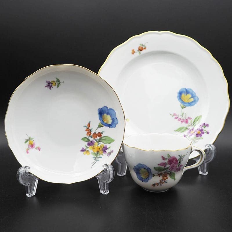 Amazon.co.jp: マイセン MEISSEN ベーシックフラワー トリオ カップ 