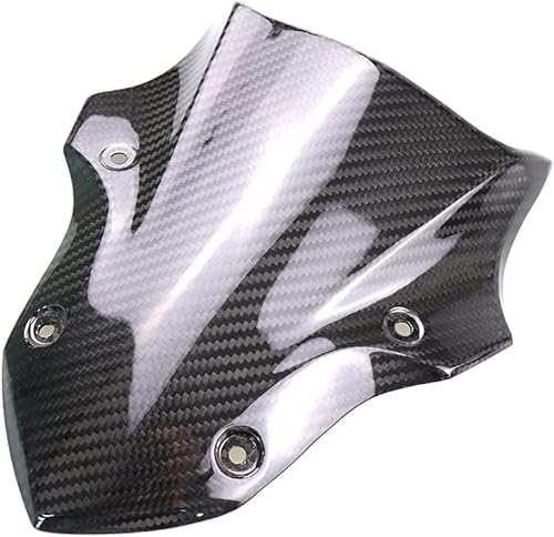 Miniatura 3 de Motocicleta Parabrisas Frente Viento Deflector Pantalla Viento Medio Panel Lado Fibra Carbono Cubierta Protector Carenado Para Kawasaki Z900 2017+