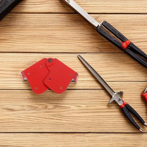 Bisagras de escalera para ático Toyvian de aluminio rojo en pack de 4 piezas fáciles de instalar 7