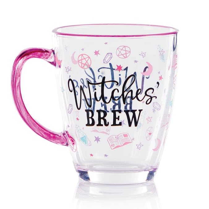 Swan Household Halloween Decoration Glass Tea Mug with Halloween Designs Halloween Home Décor, Coffee And Tea Glass Mug (Pink)