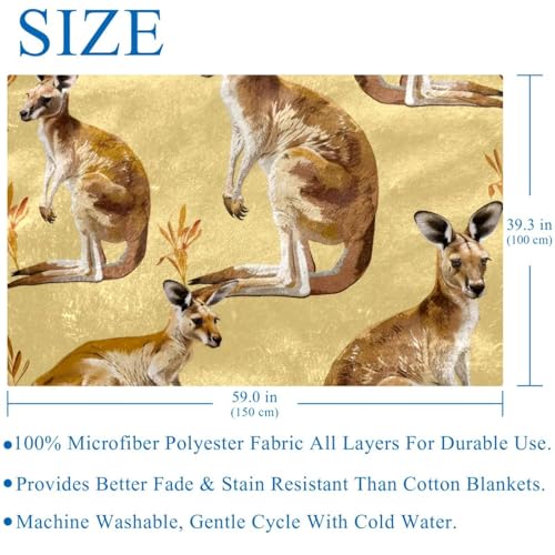 Couverture kangourou australien confortable, le cadeau idéal pour lit