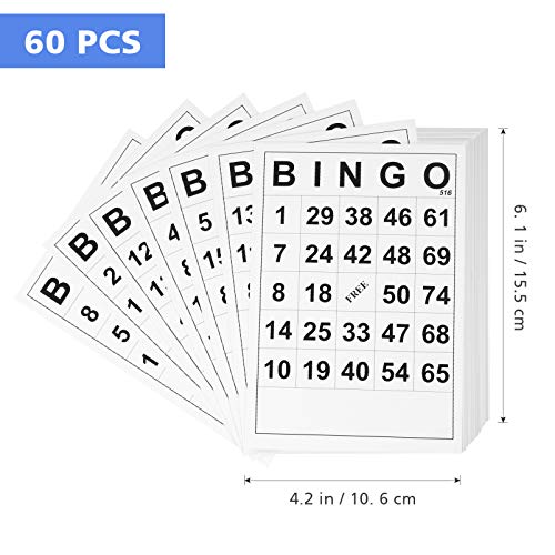 Gadpiparty 60-Pack Reusable Bingo Game Cards with Large Print Numbers, Ideal for Family Nights Easter Activities - Image 2