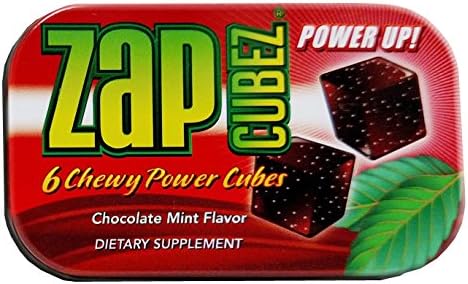 Zap Cubez (Chocolate Mint) Caffeine Energy Soft Chew Zap Cubes Zap Cube