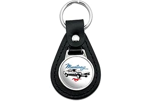 Black Leather Ford 1970 Mustang Keychain: A Nostalgic Accessory for Mustang Aficionados