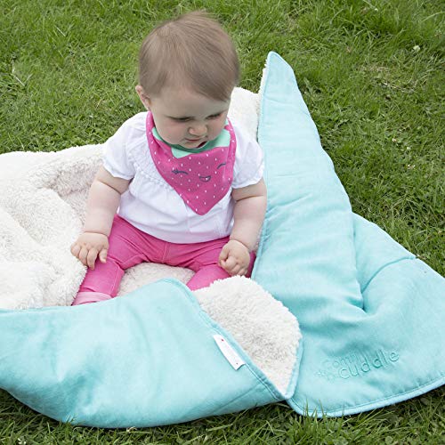 Couverture bébé super doux et double face Comfi Cuddle turquoise - 7