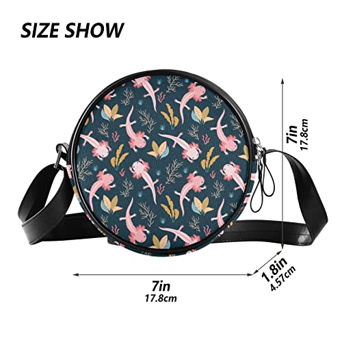 Compass World Map Round Crossbody Bag Canvas Messenger Purse3