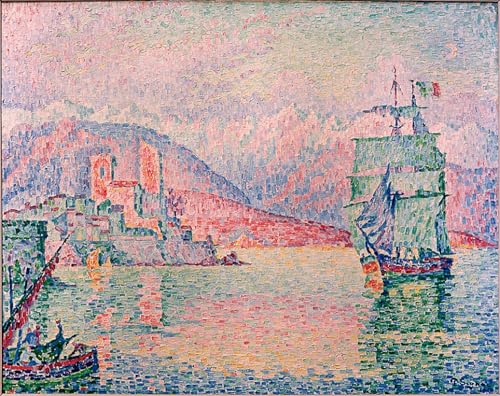 Toile Paul Signac Port d'Antibes pour sublimer votre salon moderne