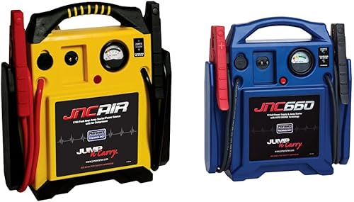 Clore Automotive Jump-N-Carry JNCAIR - Arrancador de 1700 amperios de pico con compresor de aire y Jump-N-Carry JNC660 1700 amperios de pico de 12