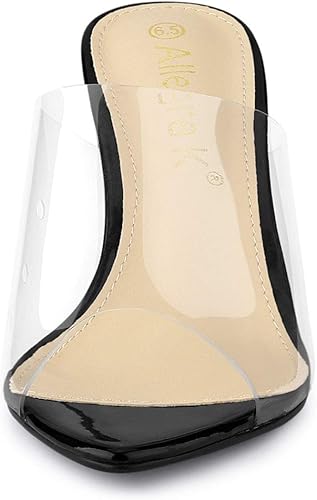 Miniatura 3 de Allegra K Sandalias de tacón grueso transparente para mujer