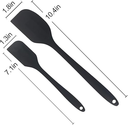 Miniatura 2 de Juego de espátulas de silicona, espátula de goma de alta resistencia al calor, juego de utensilios de espátula de cocina de diseño sin costuras de
