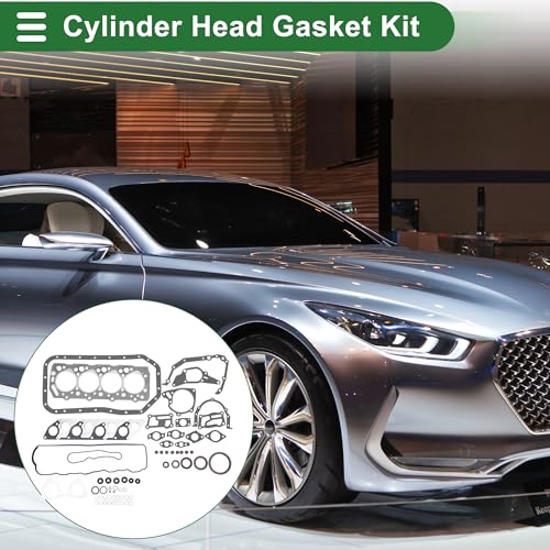 Image of Motoforti Cylinder Head Gasket Kit Engine Valve Gasket Set for Hyundai Engine.D4BH(H100)2.5TD Rubber,Metal No.2091042D00 Gray