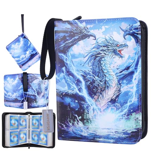 Classeur Carte, Capacité de 60 pages de 480 cartes, 4 Poches, Album de Cartes, Cahier Range Carte, Livre de Protection Cartes, Porte Carte à Collectionner,...