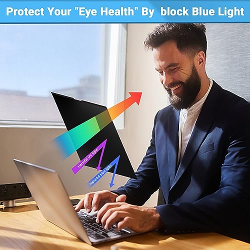 Image of PYS Magnetic Privacy Screen for MacBook Air 15.3 Inch (2025 /2024 /2023, M4, M3, M2 Chip) - Removable Anti-Glare Protector with Camera Cover Slide, Anti-Blue Light Filter for Mac Air 15.3 inch Laptop
