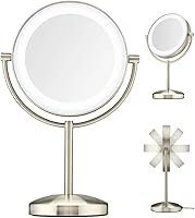 Conair Reflections LED Lighted Makeup Mirror, Double-Sided 1x/10x Magnification for Flawless Precision