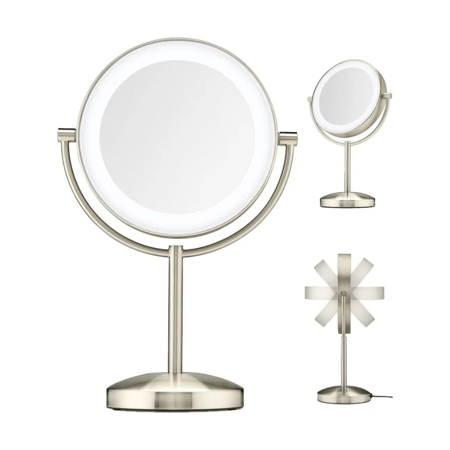 メイク道具・化粧小物 CONAIR Reflections LED Mirror Amazon.com: Conair Reflections LED Lighted Mirror, Double
