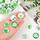 ARTESTAR 50 Stück Glückssteine Vierblättriges Kleeblatt Bunt Glasnuggets,25mm Glascabochons Glückssteine Deko für Kinder DIY Handwerkliche,Schmuckherstellung,Ohrringe,Halsketten,Heimdekoration