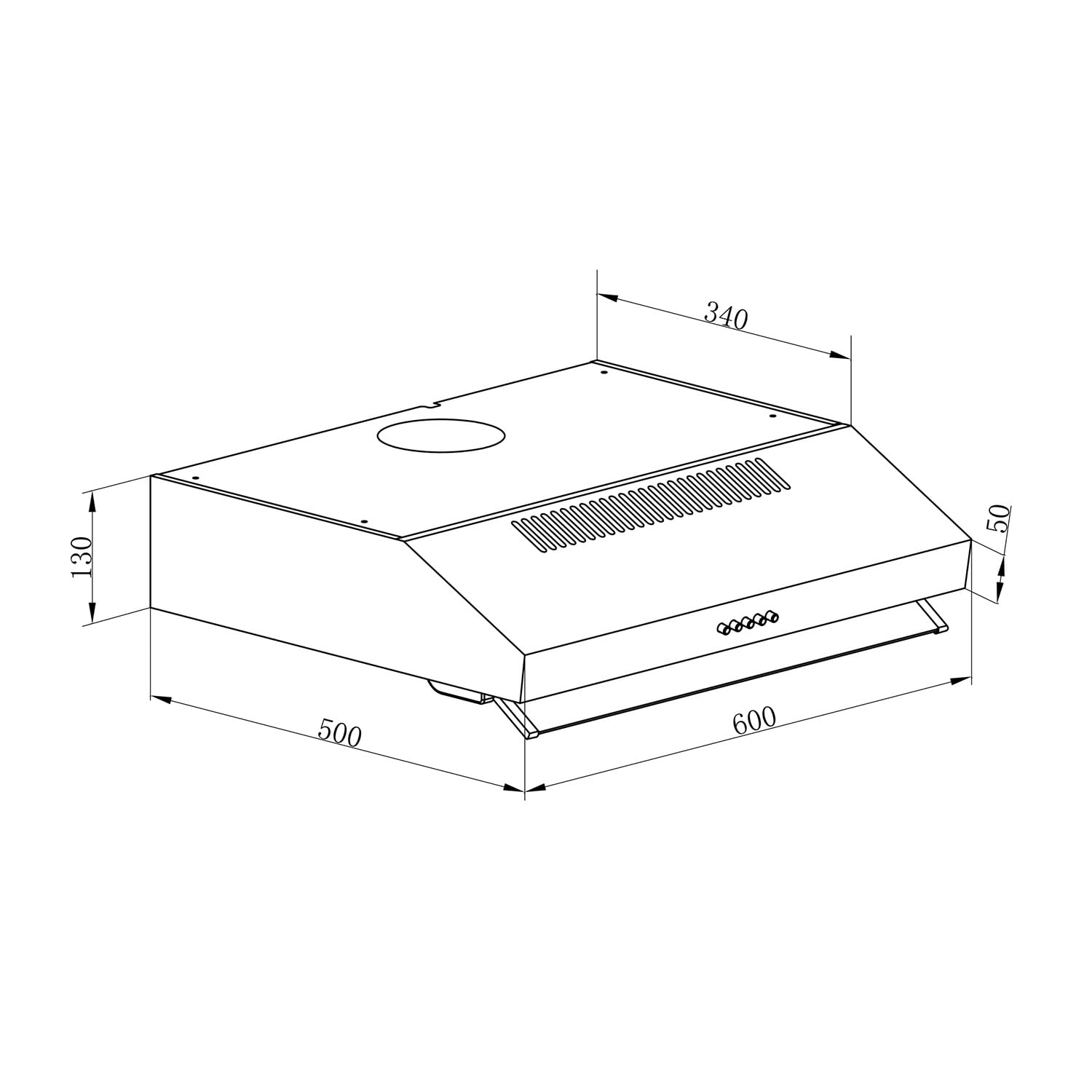 Klarstein Purista - Okap kuchenny, Okap podszafkowy, Szerokość 60 cm, Stal nierdzewna, Montaż ścienny, Oświetlenie halogenowe, Wydajność 306 m³/h, uchylny panel ze szkła, czarny