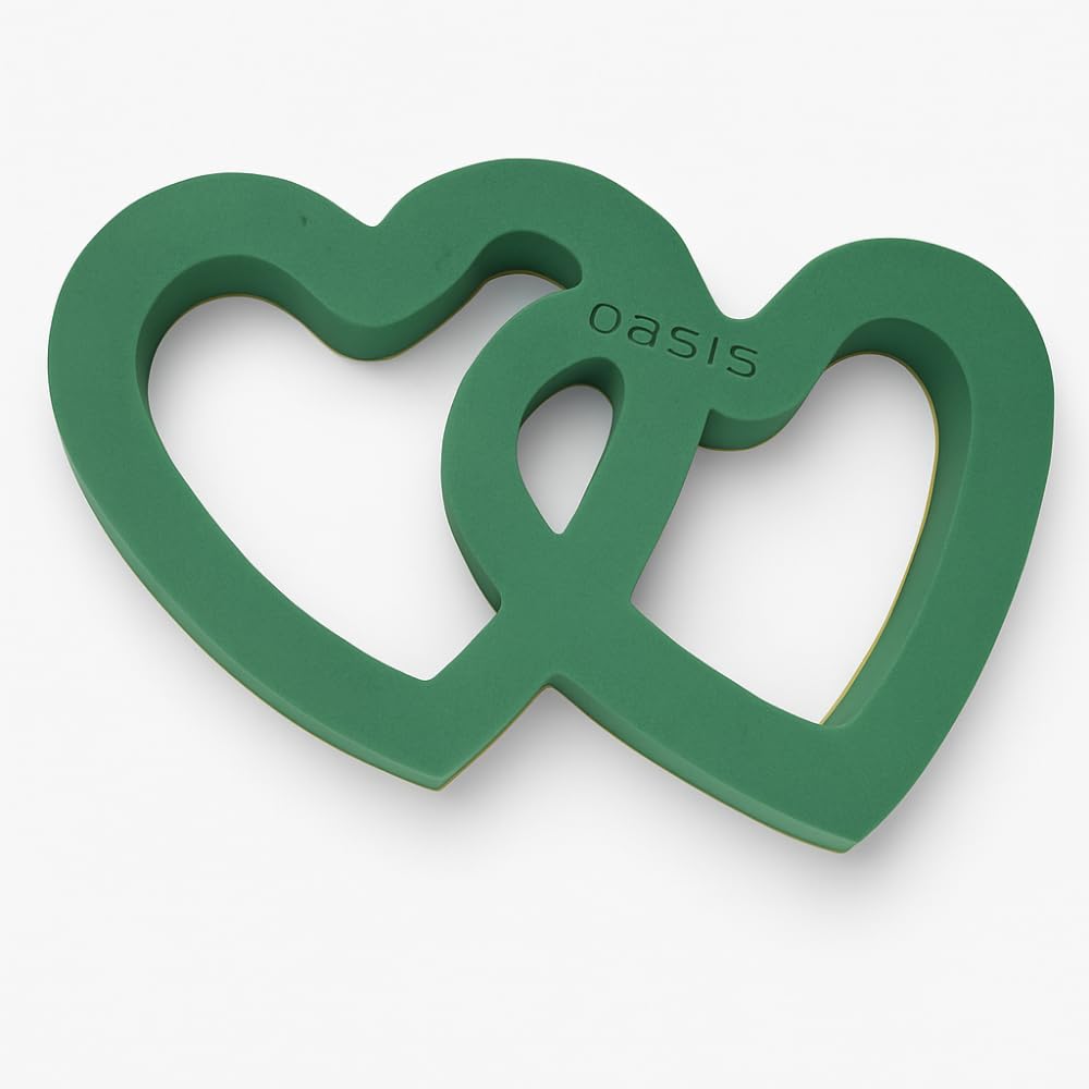 Oasis Double Heart Floral Foam with Backing - Green-image-15