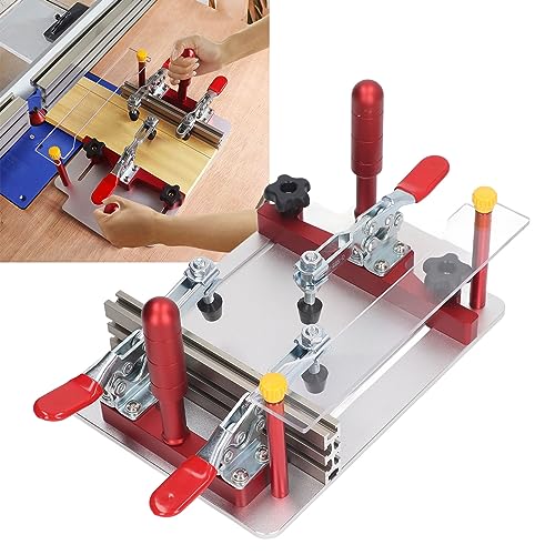 DIXII Trineo de albardilla de Mesa de enrutador, Trineo de albardilla de Mesa de enrutador de Aluminio, Trineo de albardilla de Seguridad con guía de riel Profesional for Puerta de gabinete