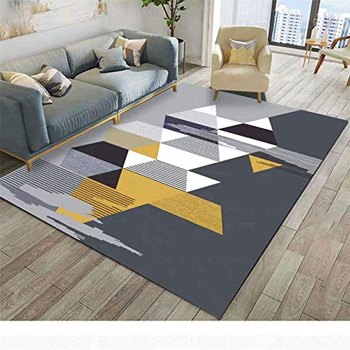 Tapis de chambre lavable en machine et antidérapant multicolore