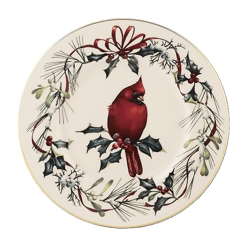 Lenox 6049753 Winter Greetings Accent Plate, Christmas Dinnerware