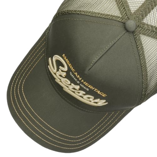 Image of Stetson American Heritage Trucker Cap Men Breathable Mesh Snapback Summer Winter