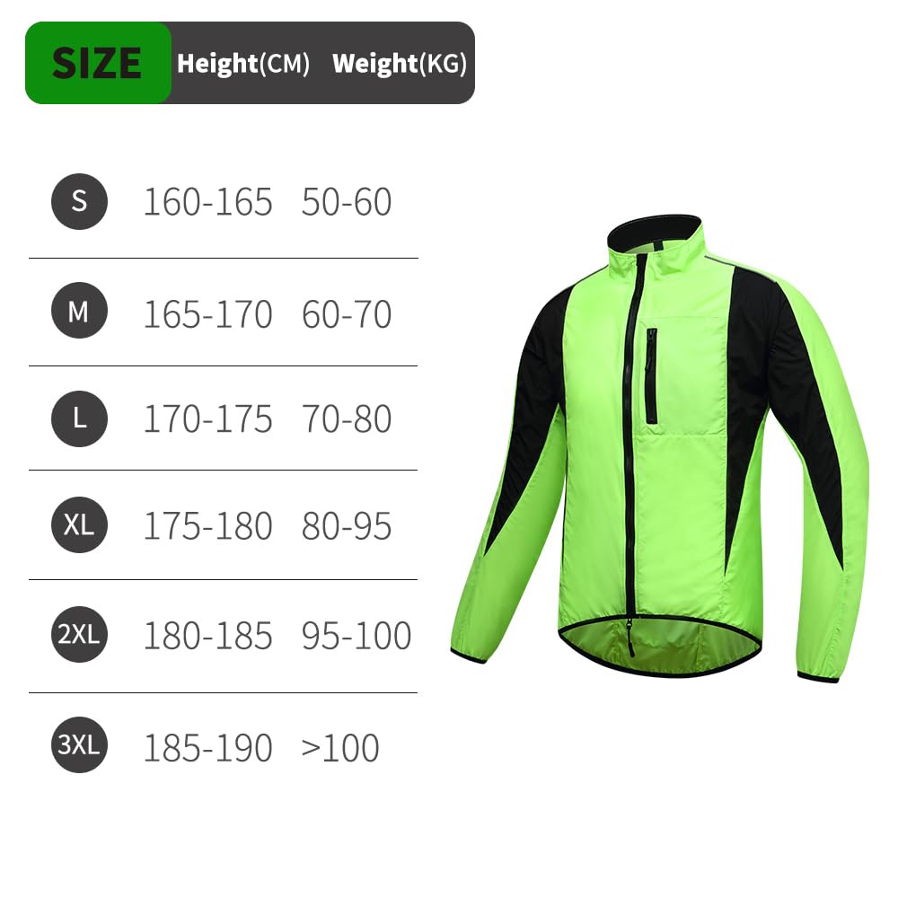 Kurtka rowerowa dla mężczyzn i kobiet, wodoodporne kurtki do biegania, oddychająca kurtka MTB, lekka, outdoorowa, oddychająca koszulka z kieszenią, płaszcz o wysokiej widoczności, kurtka