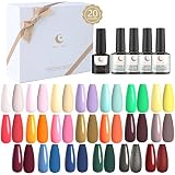 Larga duración y alto brillo: El kit de esmalte en gel TipsLuna dura 3 semanas con un uso adecuado (Nota: Es necesario utilizarlo con base top coat y lámpara uv/led). No se astilla fácilmente, sin arrugas ni burbujas. Esmalte de gel con textura suave, tonos vibrantes y altamente pigmentados, fáciles de aplicar e ideales para crear su propio estilo de arte de uñas.