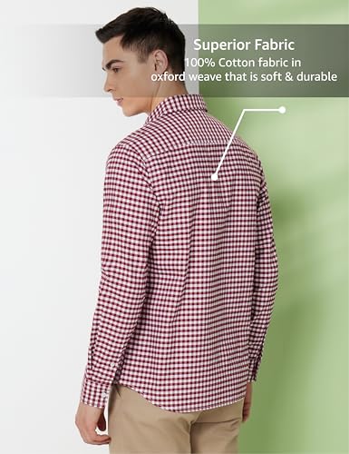 Image of Symbol Premium Men's Checkered Casual Shirt - Regular Fit | Full Sleeve | Pure Cotton (Available in Plus Sizes)