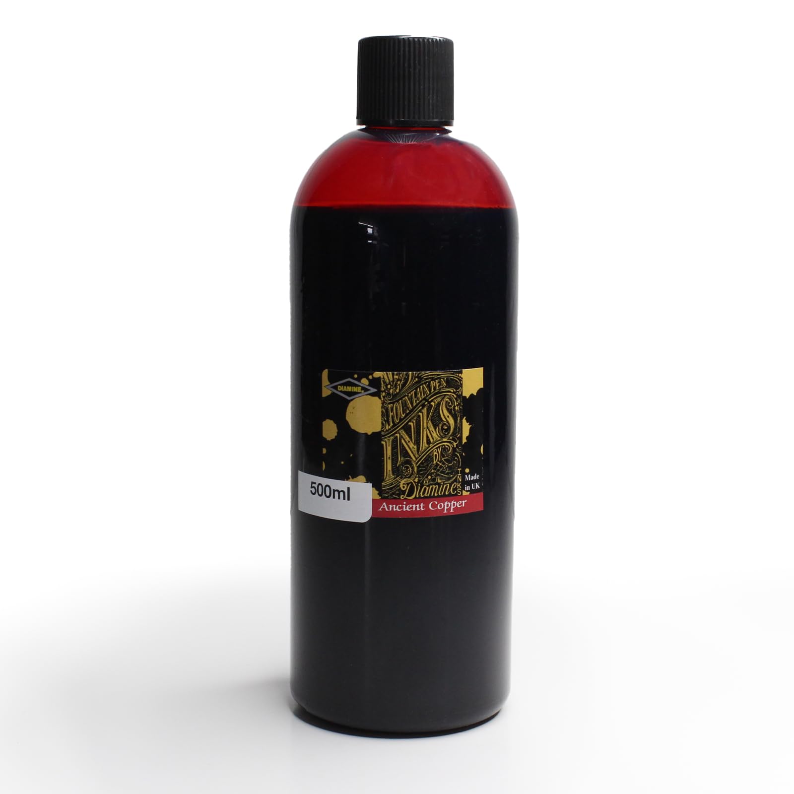 Diamine Ink Bottles - Choose Colour & Bottle Size 80ml/250ml/500ml, Perfect for Artists, Writers, Schools, Large Workplaces (500ml, Ancient Copper)
