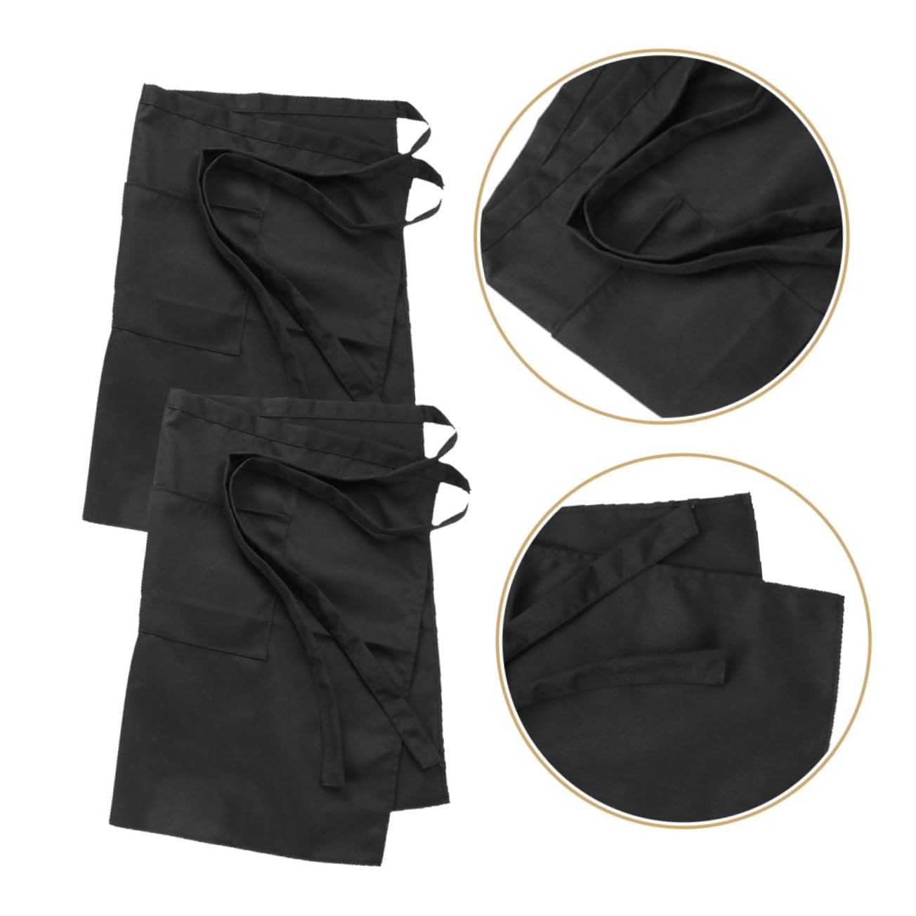 6 Piezas Delantal de Cocina Unisex Delantal Corto con Resistente al Calor para Hornear y Barbacoa para Bar Restaurante Bistro