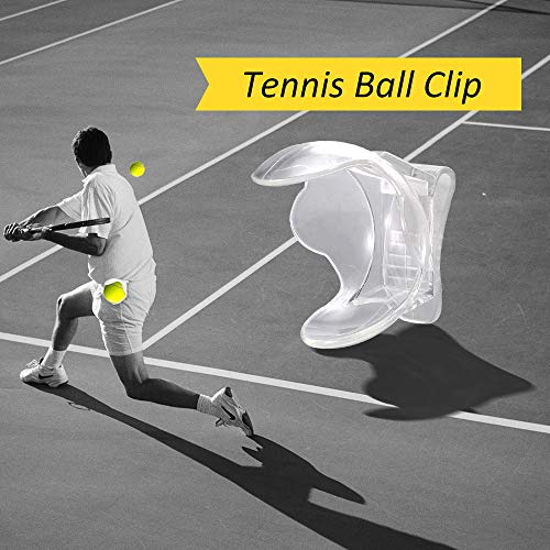 SPYMINNPOO Tennisball Halterung,Tennisball Clip Tennis Ballclips Tennis Ball Clip für Tennisbälle ABS Tennisball Halter für Tennisbälle Sportzubehör(Transparent)