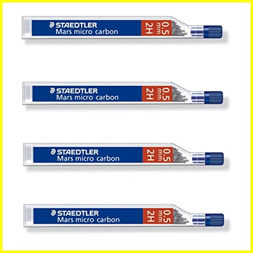 Staedtler Mars Micro Carbon 2500,5mm 2H Bleistift Ersatzminen 4Röhren/Packungen (48Führt) 2H