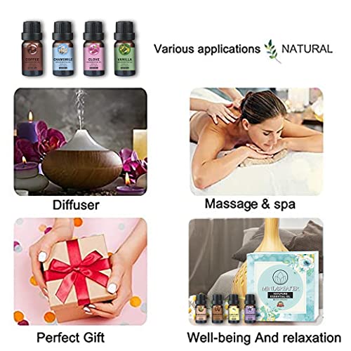 Mindbreaker Essential Oils Gift Set, Aromatherapy Diffuser Essential Oils,Works All Oil Diffusers, Humidifier, Skin Care(8 X 10 Ml) #TOP5