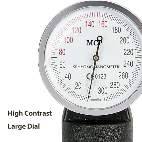 Image of MCP Healthcare Aneroid Arm Blood Pressure Monitor Sphygmomanometer - Manual Blood Pressure Monitor (Black)