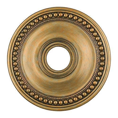 Image of Livex Lighting 82074-48 Wingate Ceiling Medallion, Hand Painted Antique Gold Leaf