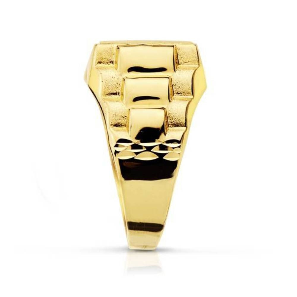 Cavaliere Hollow Timbro 18K 11x 11x11 mm. Incisione scatenata lucidata scolpita - personalizzabile - registrazione inclusa nel prezzo